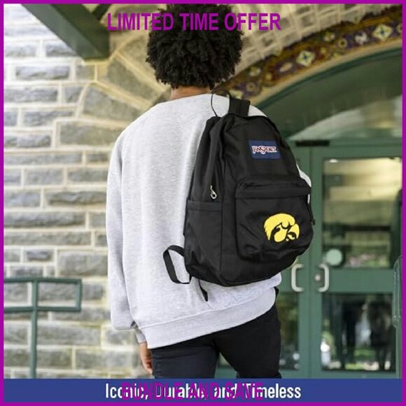 Padded Laptop Backpack with NCAA Logo, Durable Polyester, 15-Inch Sleeve